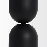 Qamra Tall Black Metal Pillar Candle Holder by Mercana at Eve Furniture