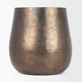 Quade Large Textured Gold Metal Planter by Mercana at Eve Furniture