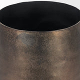 Quade Large Textured Gold Metal Planter by Mercana at Eve Furniture