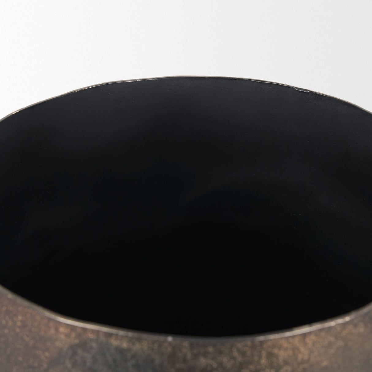 Quade Large Textured Gold Metal Planter by Mercana at Eve Furniture