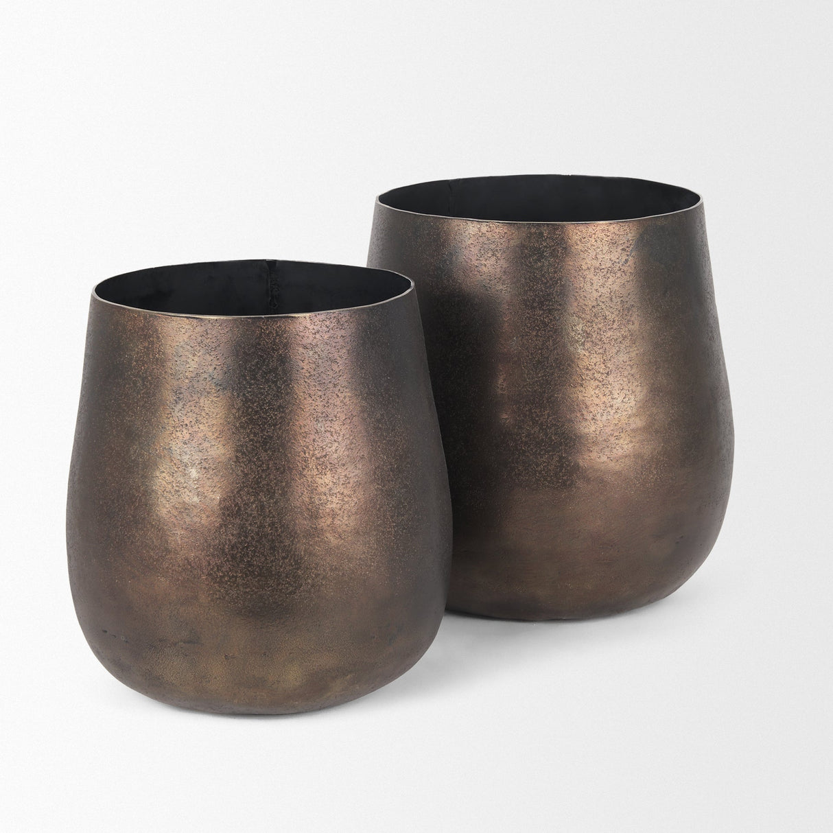 Quade Small Gold Metal Planter by Mercana at Eve Furniture