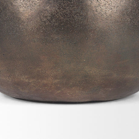 Quade Small Gold Metal Planter by Mercana at Eve Furniture