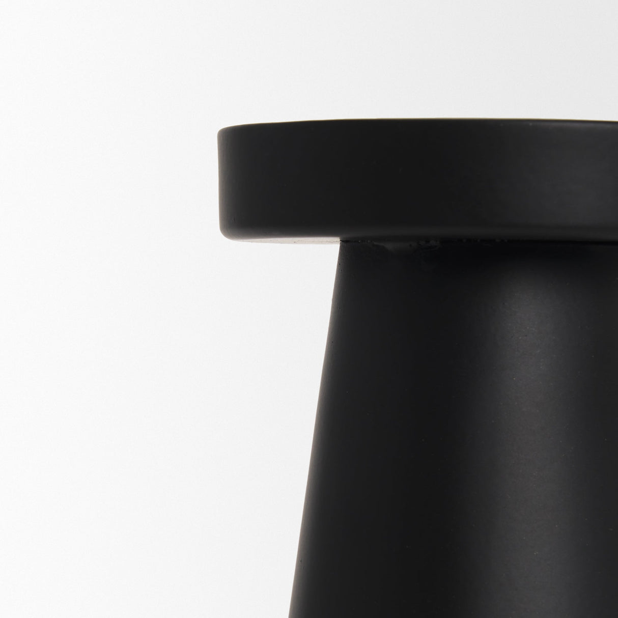 Quadir Medium Matte Black Metal Candle Holder by Mercana at Eve Furniture