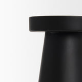 Quadir Medium Matte Black Metal Candle Holder by Mercana at Eve Furniture