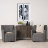 Quadir Medium Matte Black Metal Candle Holder by Mercana at Eve Furniture