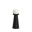 Quadir Medium Matte Black Metal Candle Holder by Mercana at Eve Furniture