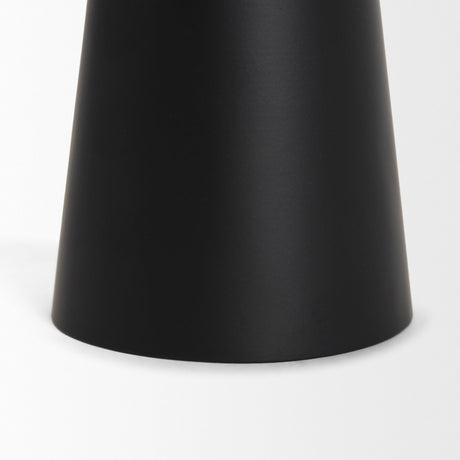 Quadir Tall Matte Black Metal Candle Holder by Mercana at Eve Furniture