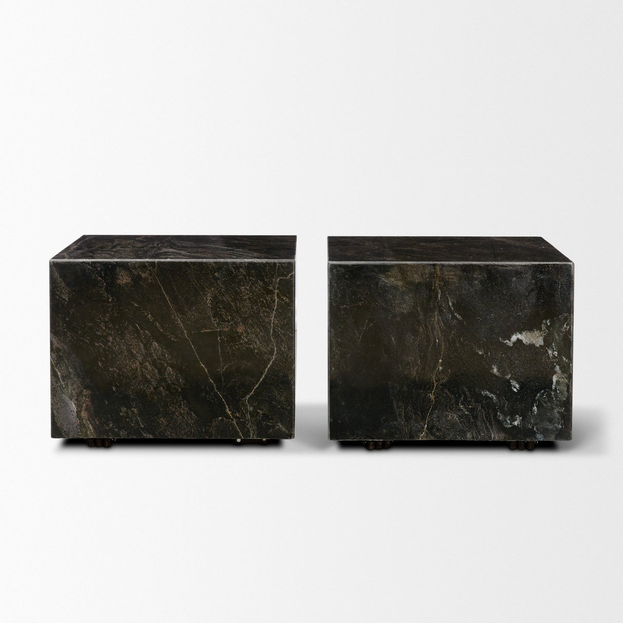 Quadra 20" Solid Cappuccino Marble Square Coffee Table by Mercana at Eve Furniture