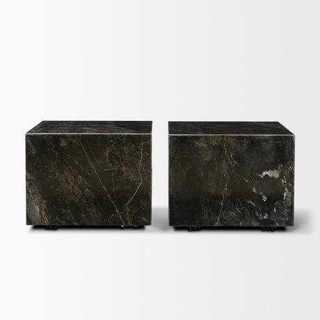 Quadra Solid Cappuccino Marble Square Coffee Table by Mercana at Eve Furniture