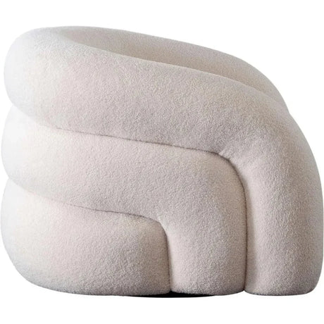 Quantum Swivel Accent Chair in Ivory Sherpa by Diamond Sofa at Eve Furniture