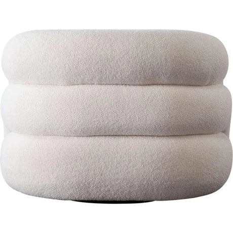Quantum Swivel Accent Chair in Ivory Sherpa by Diamond Sofa at Eve Furniture