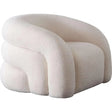 Quantum Swivel Accent Chair in Ivory Sherpa by Diamond Sofa at Eve Furniture