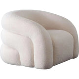 Quantum Swivel Accent Chair in Ivory Sherpa by Diamond Sofa at Eve Furniture
