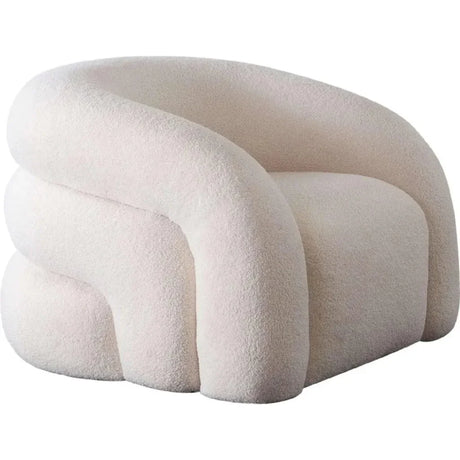 Quantum Swivel Accent Chair in Ivory Sherpa by Diamond Sofa at Eve Furniture