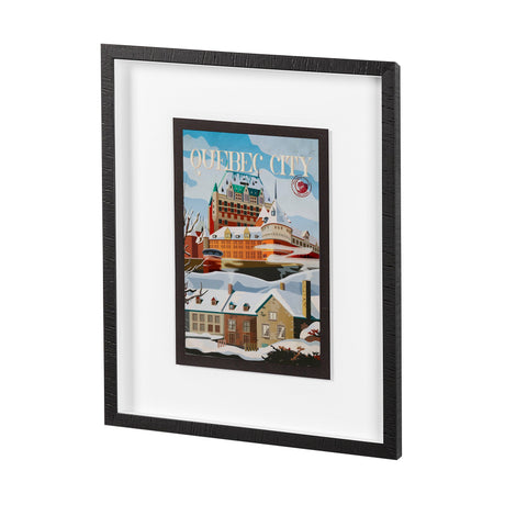 Quebec City Go Canada (M) by Mercana Studio a Framed Art Print Matted under Glass by Mercana at Eve Furniture