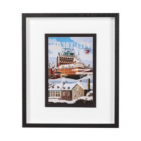 Quebec City Go Canada (M) by Mercana Studio a Framed Art Print Matted under Glass by Mercana at Eve Furniture