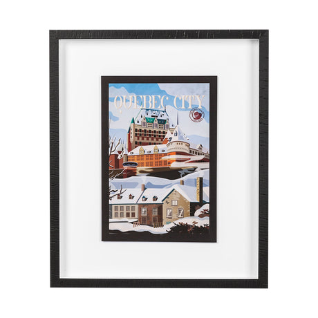 Quebec City Go Canada (M) by Mercana Studio a Framed Art Print Matted under Glass by Mercana at Eve Furniture