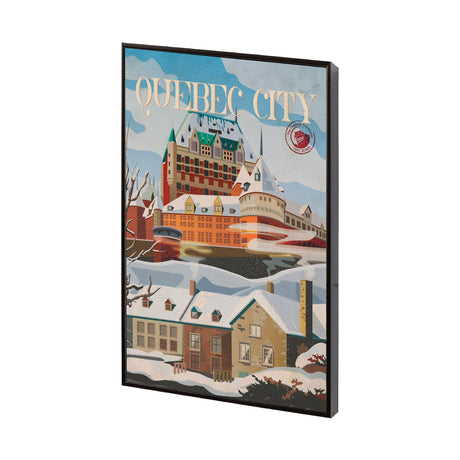 Quebec City Go Canada (SM) by Mercana Studio a Hand Embellished Decograph Framed Art Print by Mercana at Eve Furniture