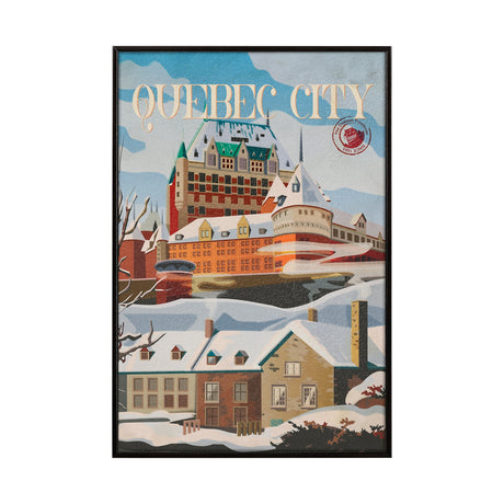 Quebec City Go Canada (SM) by Mercana Studio a Hand Embellished Decograph Framed Art Print by Mercana at Eve Furniture
