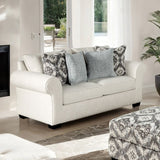 Queensbury White Upholstery Living Room Set by Furniture of America at Eve Furniture