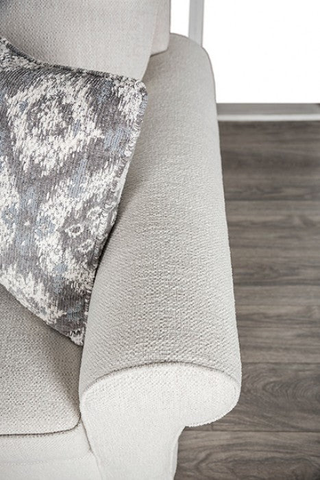 Queensbury White Upholstery Living Room Set by Furniture of America at Eve Furniture