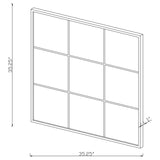 Quetzal Black Square Window Pane Wall Mirror by Coaster at Eve Furniture