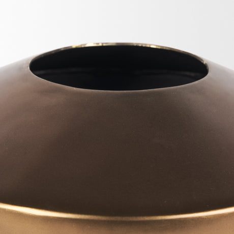 Quiana Large Gold Metal Vase by Mercana at Eve Furniture