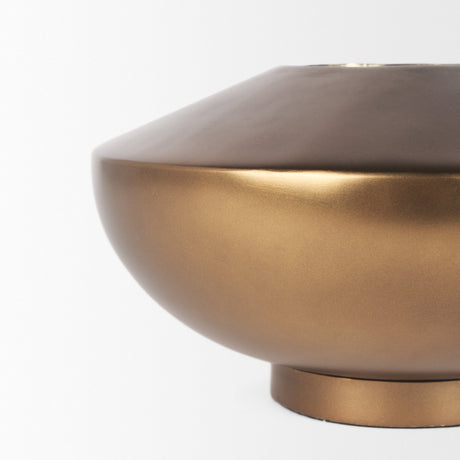 Quiana Large Gold Metal Vase by Mercana at Eve Furniture