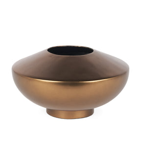 Quiana Large Gold Metal Vase by Mercana at Eve Furniture