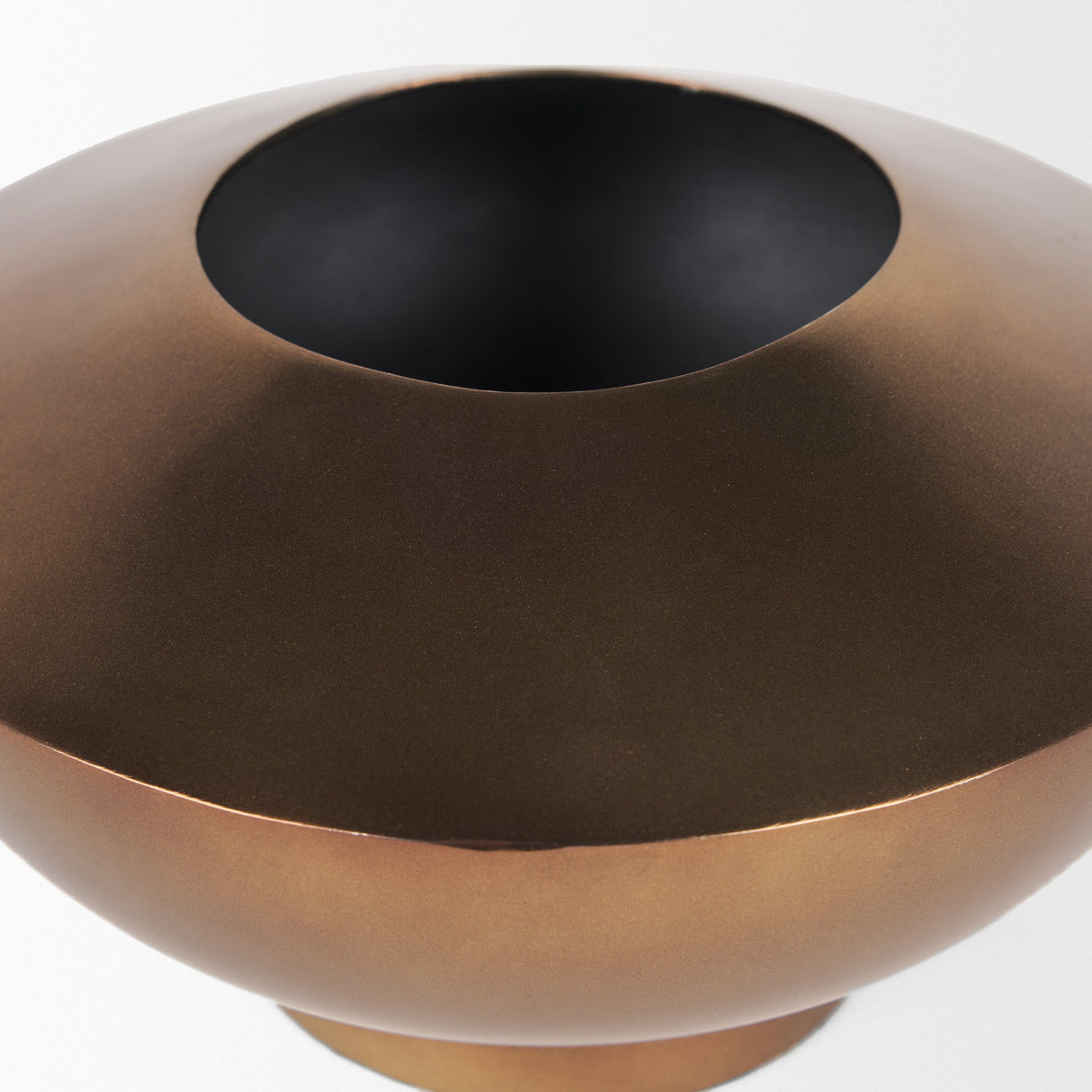 Quiana Medium Textured Gold Metal Vase by Mercana at Eve Furniture