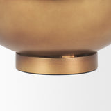 Quiana Medium Textured Gold Metal Vase by Mercana at Eve Furniture
