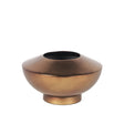 Quiana Medium Textured Gold Metal Vase by Mercana at Eve Furniture