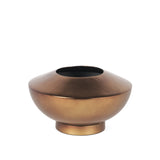 Quiana Medium Textured Gold Metal Vase by Mercana at Eve Furniture