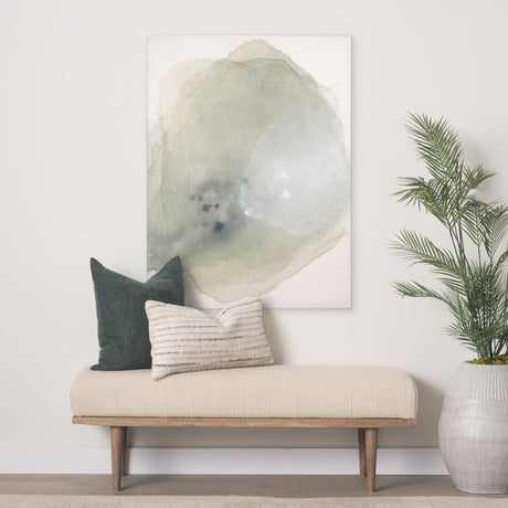 Quiet by Ira Havuka a Hand Embellished Textured Canvas by Mercana at Eve Furniture