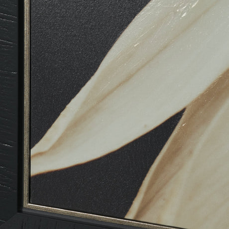 Quiet by Olivia Joy StClaire Hand-Embellished Textured Framed Canvas Art Print by Mercana at Eve Furniture