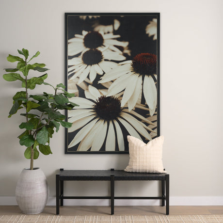 Quiet by Olivia Joy StClaire Hand-Embellished Textured Framed Canvas Art Print by Mercana at Eve Furniture