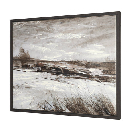Quiet Horizons I by Mercana Studio Hand-Embellished Textured Framed Canvas Artwork by Mercana at Eve Furniture