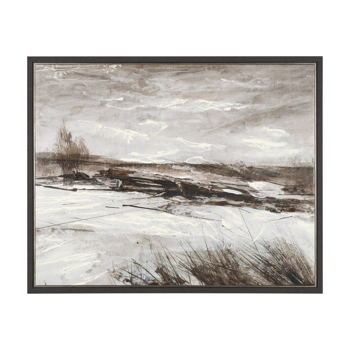 Quiet Horizons I by Mercana Studio Hand-Embellished Textured Framed Canvas Artwork by Mercana at Eve Furniture