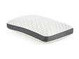 Quilted Convolution White Queen High Loft Pillow by Malouf at Eve Furniture