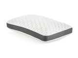 Quilted Convolution White Queen High Loft Pillow by Malouf at Eve Furniture