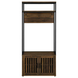 Quincy Dark Pine and Black 2-door Engineered Wood Hall Tree by Coaster at Eve Furniture