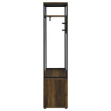 Quincy Dark Pine and Black 2-door Engineered Wood Hall Tree by Coaster at Eve Furniture