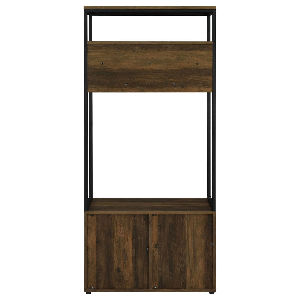 Quincy Dark Pine and Black 2-door Engineered Wood Hall Tree by Coaster at Eve Furniture