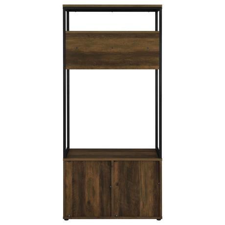 Quincy Dark Pine and Black 2-door Engineered Wood Hall Tree by Coaster at Eve Furniture