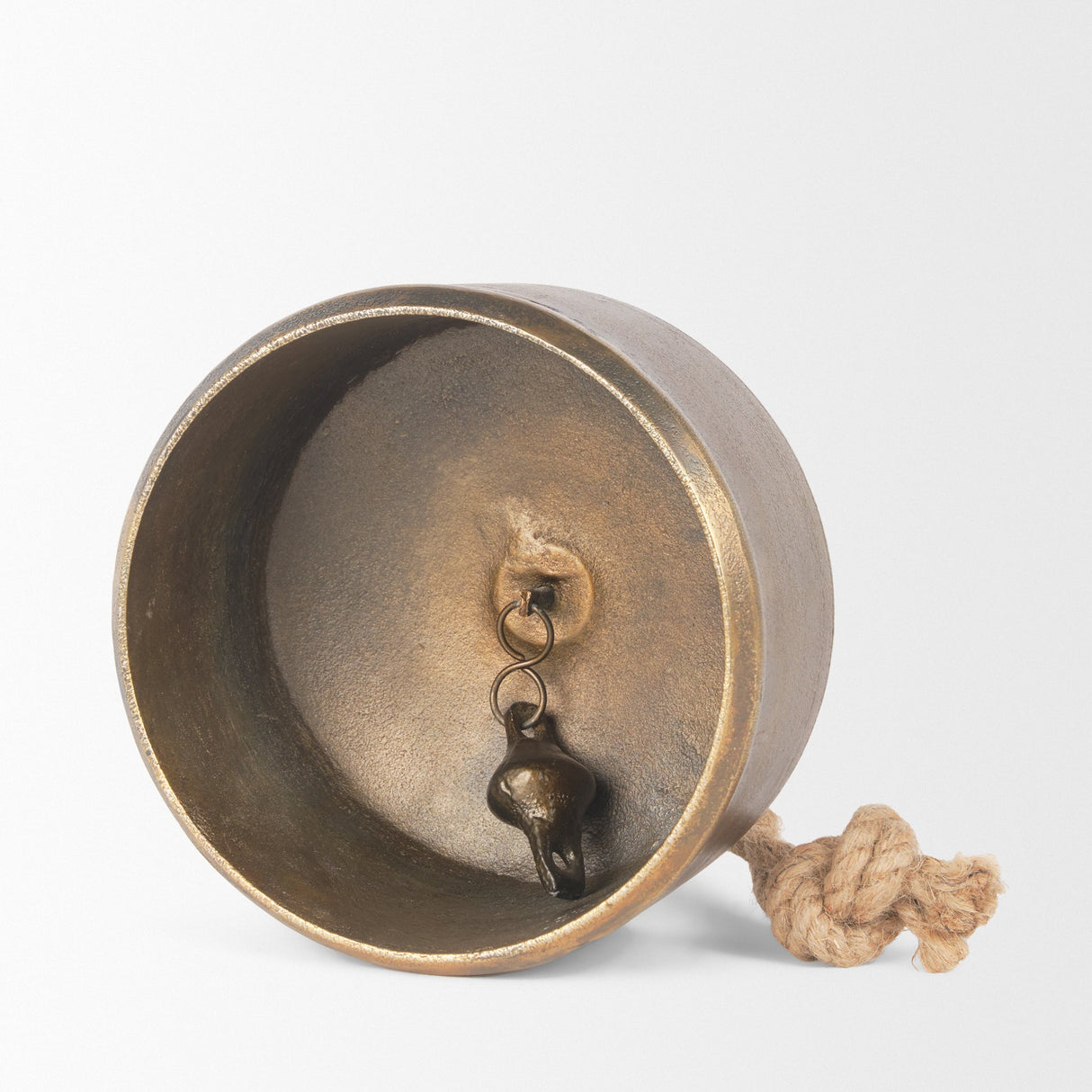 Quincy Large Gold Metal Decorative Bell Object by Mercana at Eve Furniture