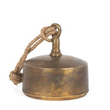Quincy Large Gold Metal Decorative Bell Object by Mercana at Eve Furniture
