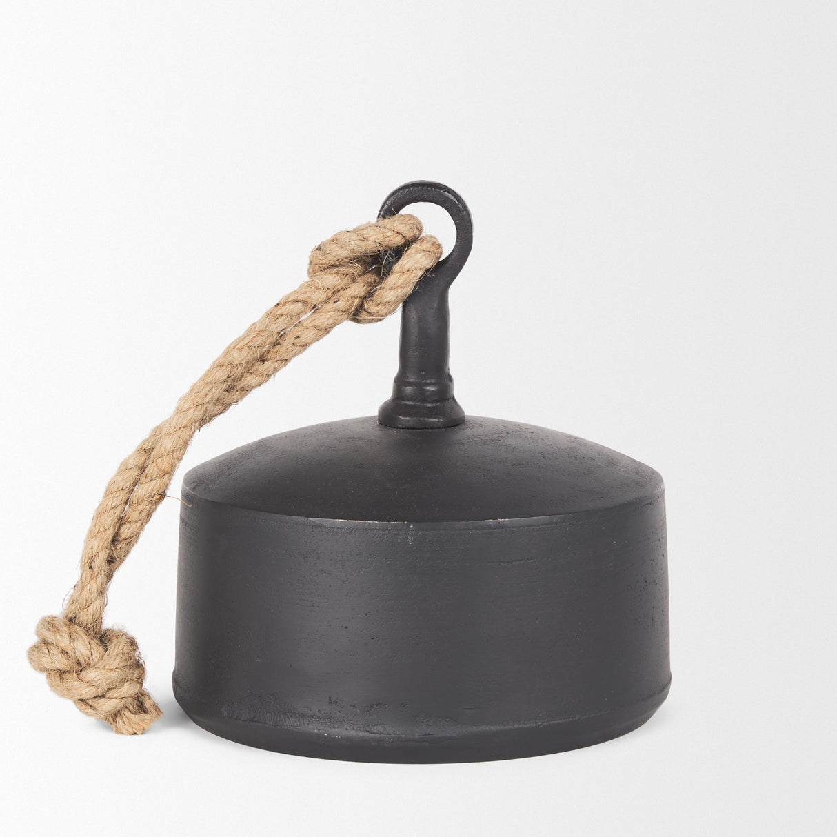 Quincy Large Matte Black Metal Decorative Bell Object by Mercana at Eve Furniture