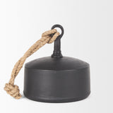 Quincy Large Matte Black Metal Decorative Bell Object by Mercana at Eve Furniture