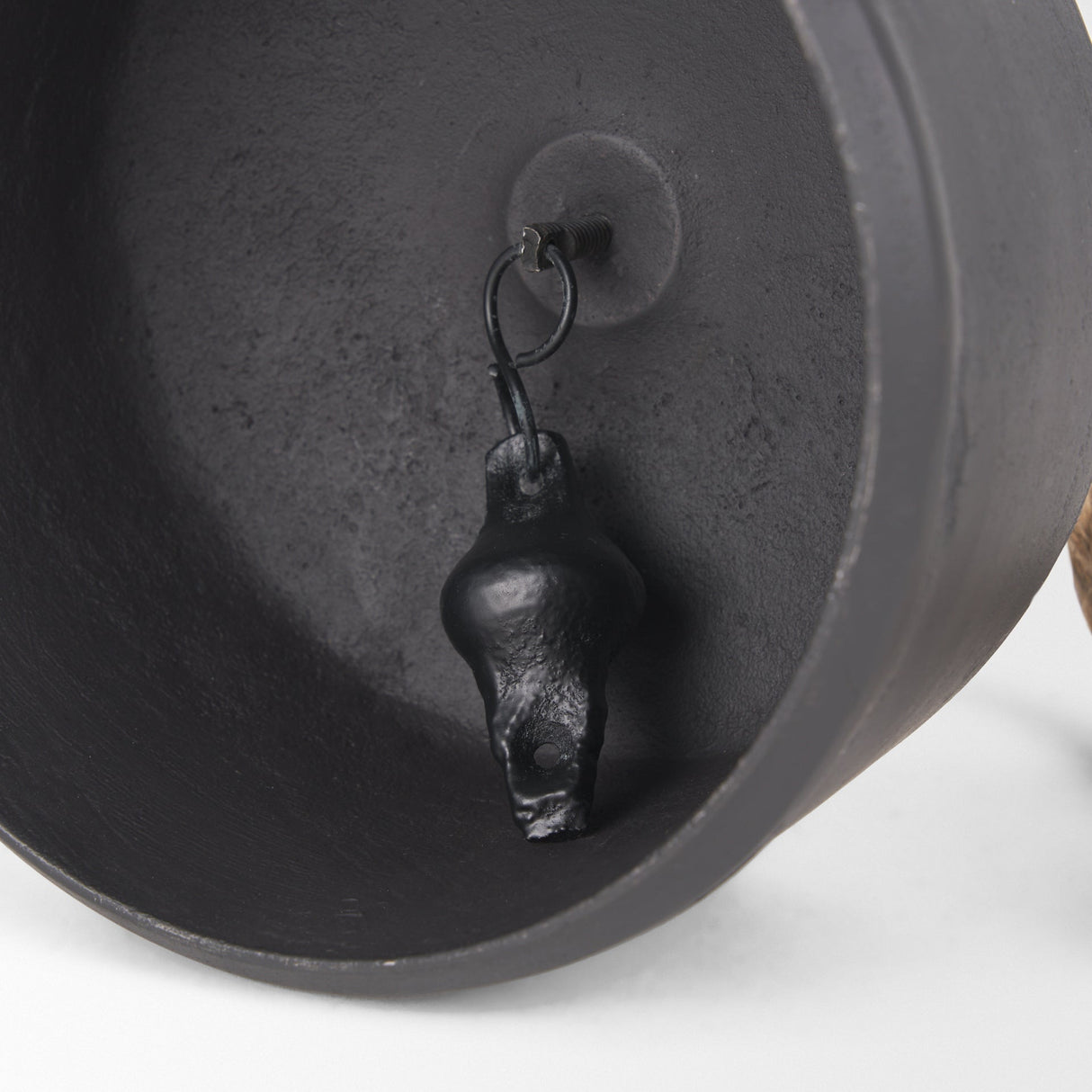 Quincy Large Matte Black Metal Decorative Bell Object by Mercana at Eve Furniture