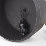 Quincy Large Matte Black Metal Decorative Bell Object by Mercana at Eve Furniture
